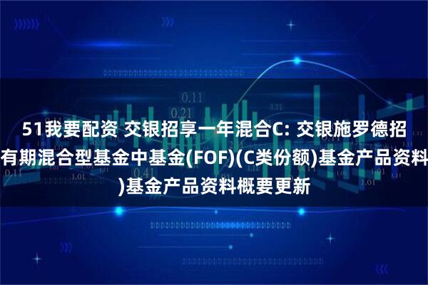 51我要配资 交银招享一年混合C: 交银施罗德招享一年持有期混合型基金中基金(FOF)(C类份额)基金产品资料概要更新